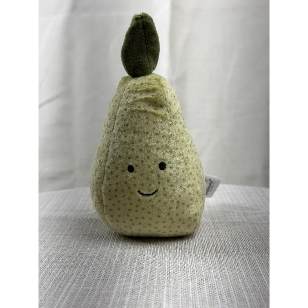 Jellycat Green Pear Plush Small Soft Stuffed Toy Fruit Smiley JCINC5234IL